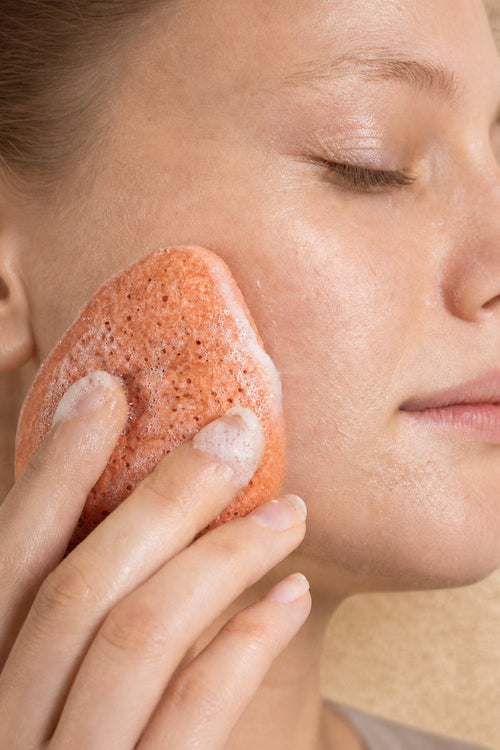 100% Pure Konjac & Pink Clay Compostable Face Sponge - Scoop Whole Beauty - sponge