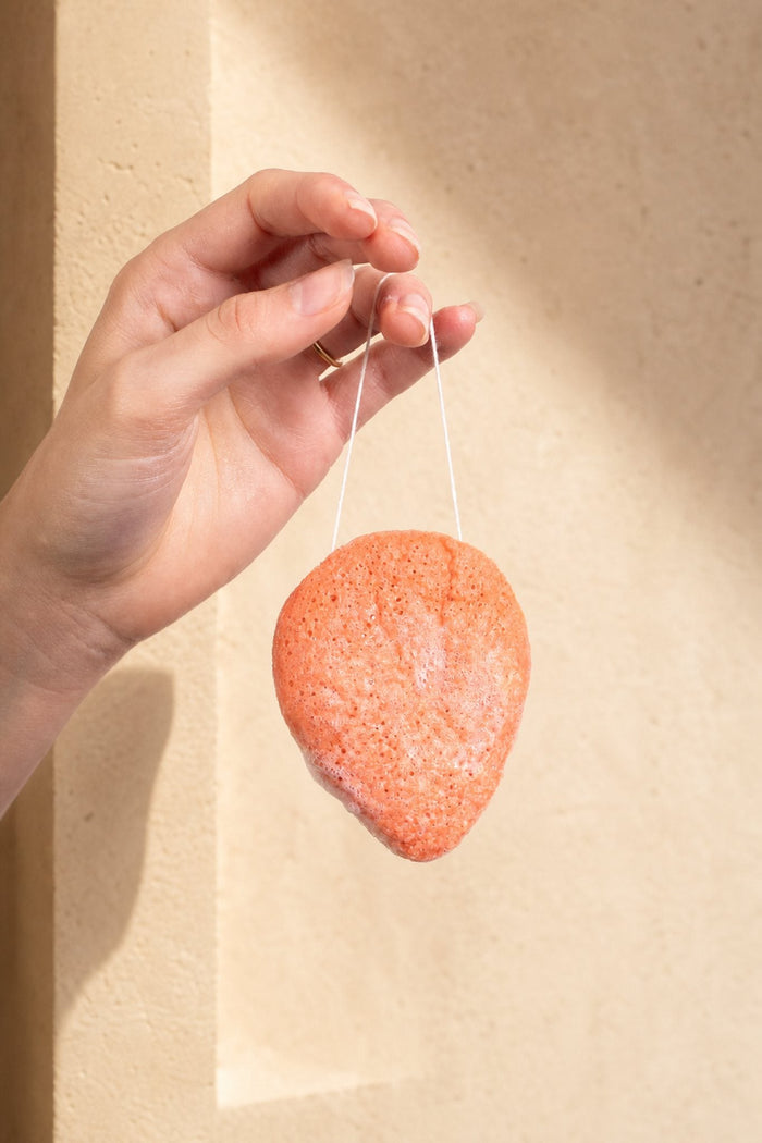 100% Pure Konjac & Pink Clay Compostable Face Sponge - Scoop Whole Beauty - sponge