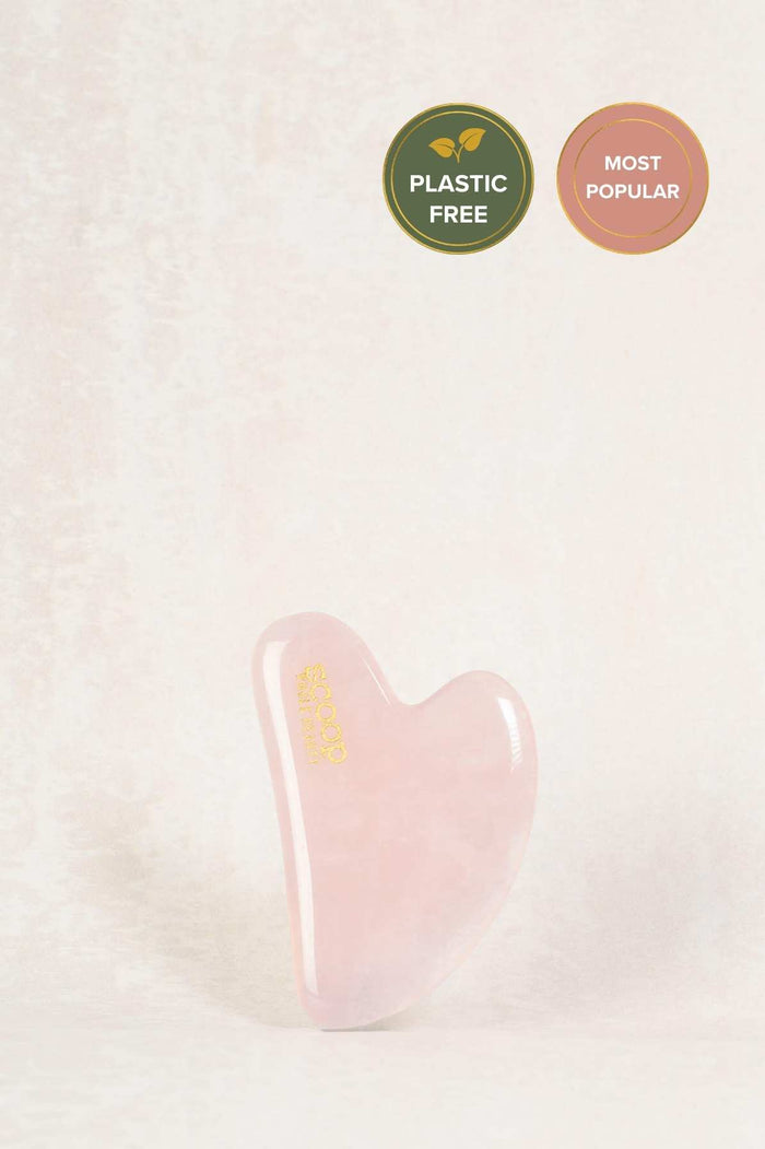 100% Rose Quartz Face Sculpting Gua Sha - Scoop Whole Beauty - Gua Sha