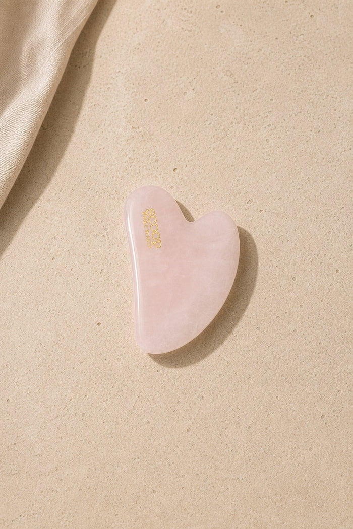 100% Rose Quartz Face Sculpting Gua Sha - Scoop Whole Beauty - Gua Sha