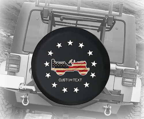 13 Stars Betsy Ross USA Flag 4x4- Personalized Spare Tire Cover - TireCoverPro