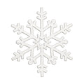 Dekra-Lite 24" Silver Geometric Snowflake w/ White Glitter