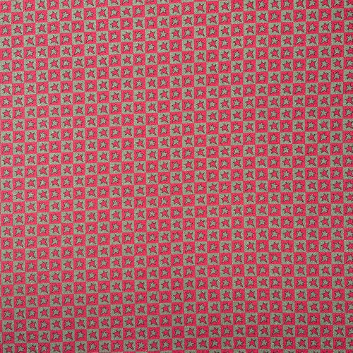 3 Wise Penguins 80860-11 - red and green checks with red and green stars