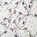 3 Wise Penguins 80860-6 - white cotton with multi-colored reindeer, snowflakes and jingle bells