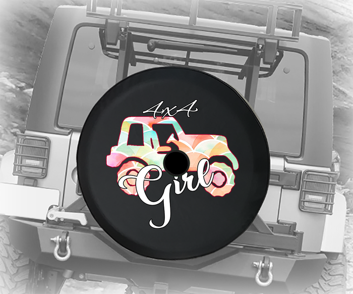 4x4 Girl Pastel American Offroad - Spare Tire Cover - TireCoverPro