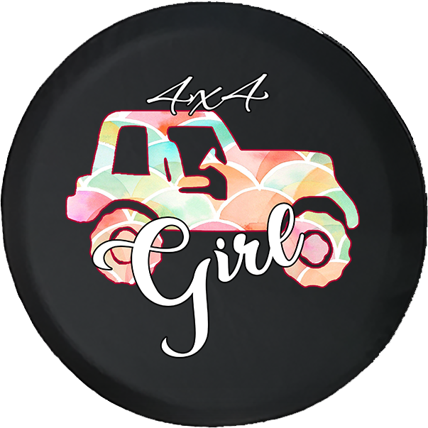 4x4 Girl Pastel American Offroad - Spare Tire Cover - TireCoverPro