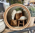 8" Round Towel Basket Art