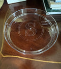 Round Acrylic Serving Tray With Handles