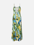 Acidic Floral Linked Chain Rib Dress in Acidic Floral