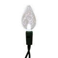Acrylic C7 cool white bulbs on green wire