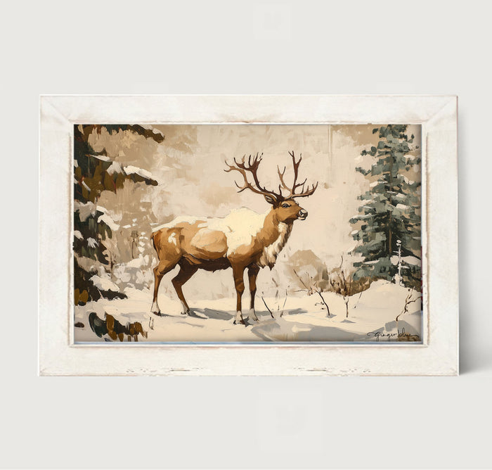 Adirondack Snowy Reindeer