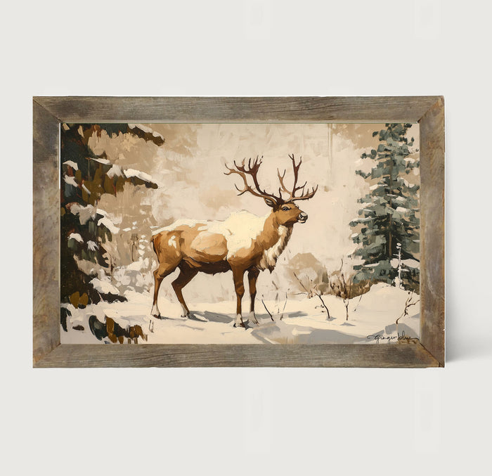 Adirondack Snowy Reindeer