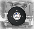 American Flag Compass USA 4x4- Personalized Spare Tire Cover - TireCoverPro
