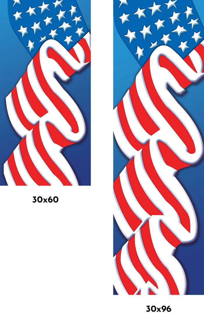 American Flag Single Vinyl Banner Dekra-Lite