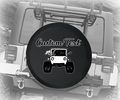 American Offroad Paw Print Dog Wave Fun- Personalized Spare Tire Cover