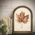 Arch Frame Art Fall Leaf Maple Autumn | Wood & Canvas