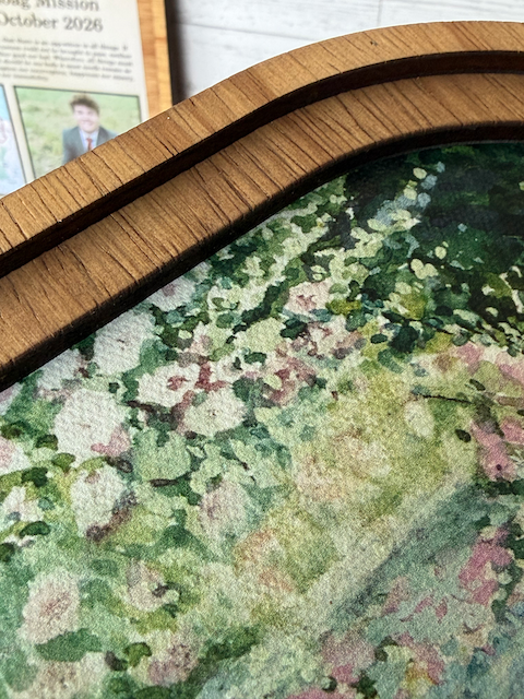 Arch Frame Art Fall Leaf Oak Autumn | Wood & Canvas