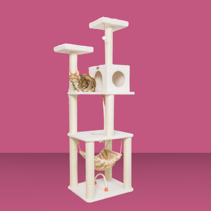 Armarkat 4 Level with Rope & Hammock 73" Cat Tree