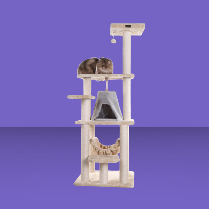 Armarkat Hammock & Playhouse 65" Cat Tree