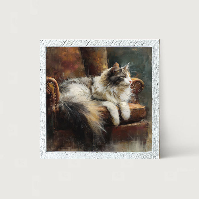 Armchair with Long Haired Cat