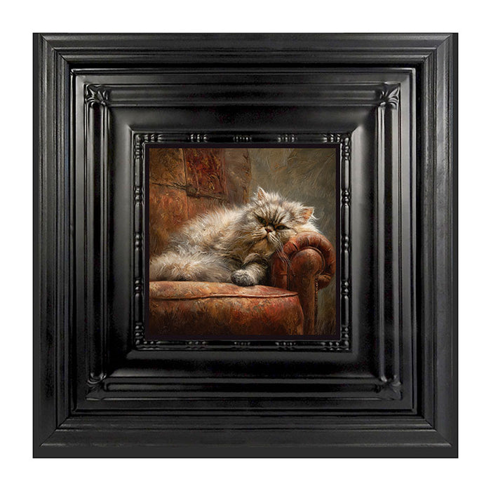 Armchair with Lounging Persian Cat