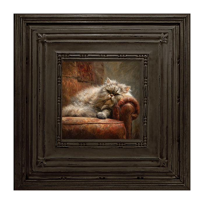 Armchair with Lounging Persian Cat