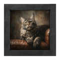 Armchair with Maine Coon Cat - Framed Art