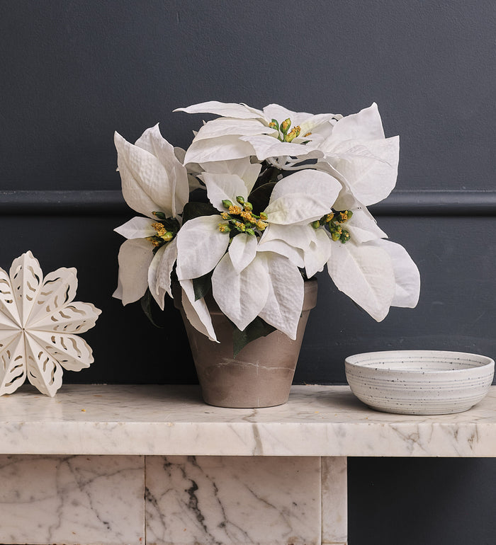 Artificial White Poinsettia
