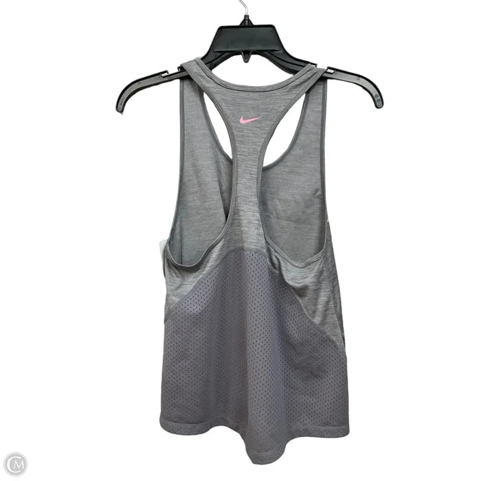 Athletic Tank Top By Nike Apparel In Grey & Pink, Size: S