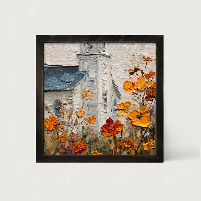 Autumn Country Church - Flowers Close-up