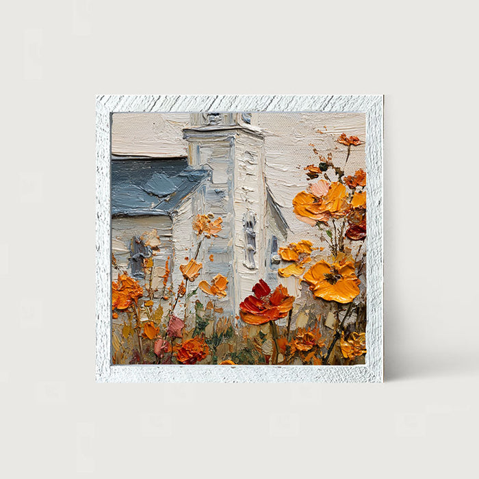 Autumn Country Church - Flowers Close-up