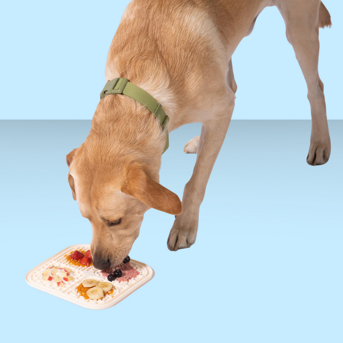 Awoo Smoosh Lick Mat 8x8" Almond