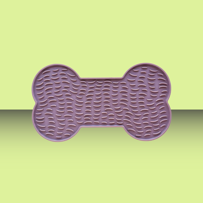 Barks and Brownies Bone Lick Mat Plum