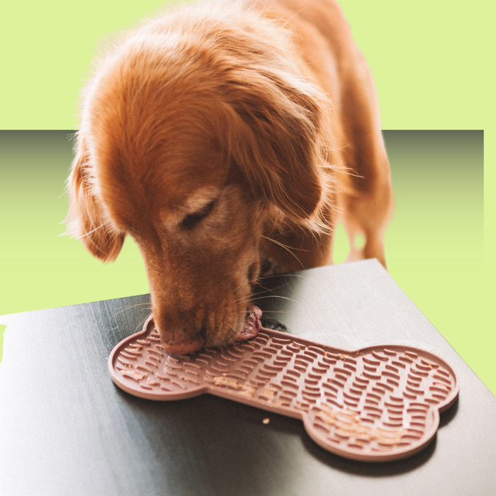 Barks and Brownies Bone Lick Mat Plum