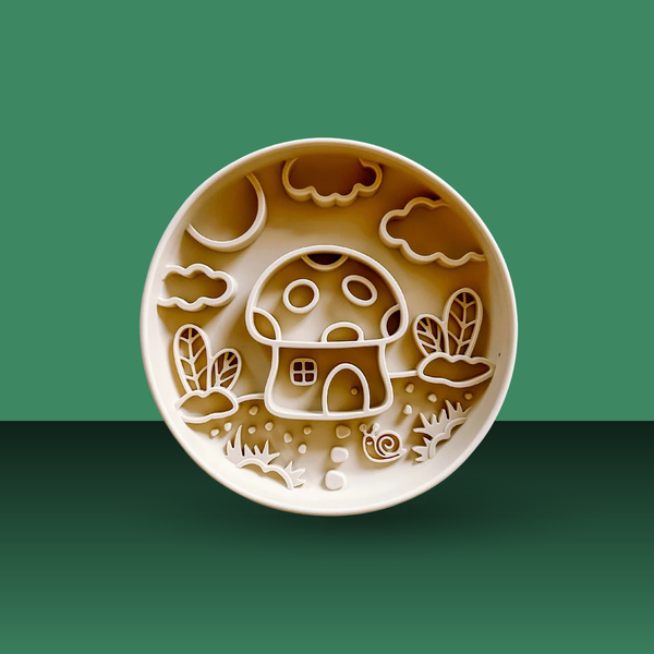 Barks and Brownies Slow Feeder Mushroom Beige