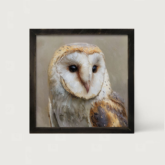 Barn Owl Close-up - Framed Art