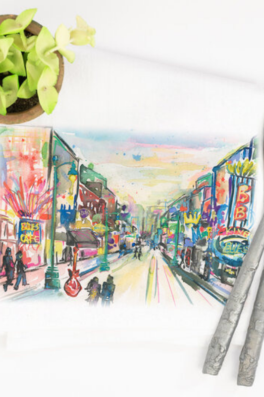 Beale Street Tea Towel