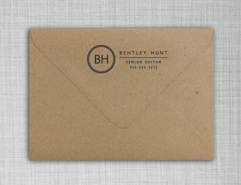 Bentley Professional Rectangle Self-Inking Stamper or Hand Stamp