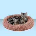 Best Friends by Sheri Calming Cat Donut Bed Dusty Rose