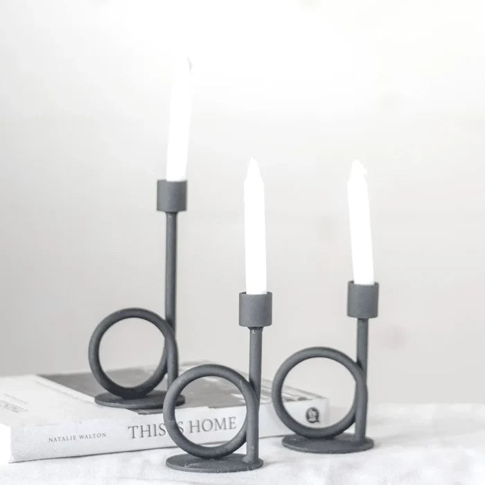 Black Loop Candle Holder