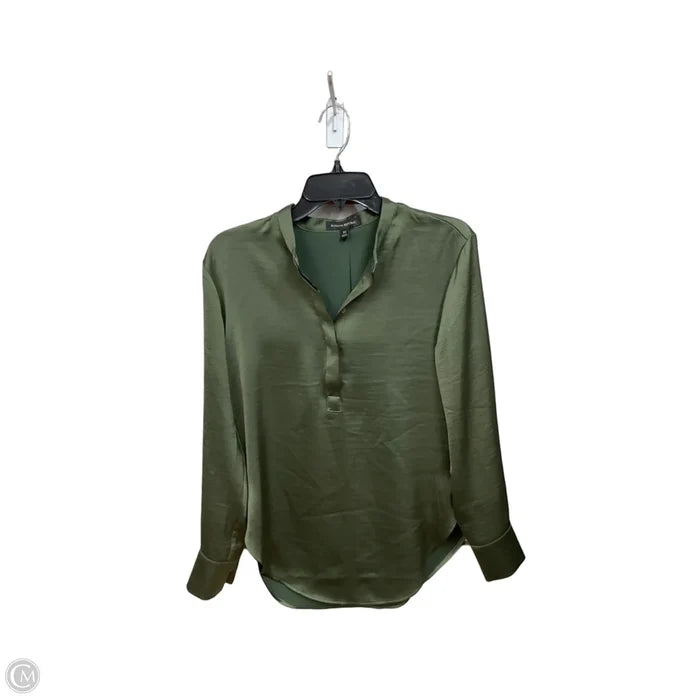 Blouse Long Sleeve By Banana Republic In Green, Size: Xs