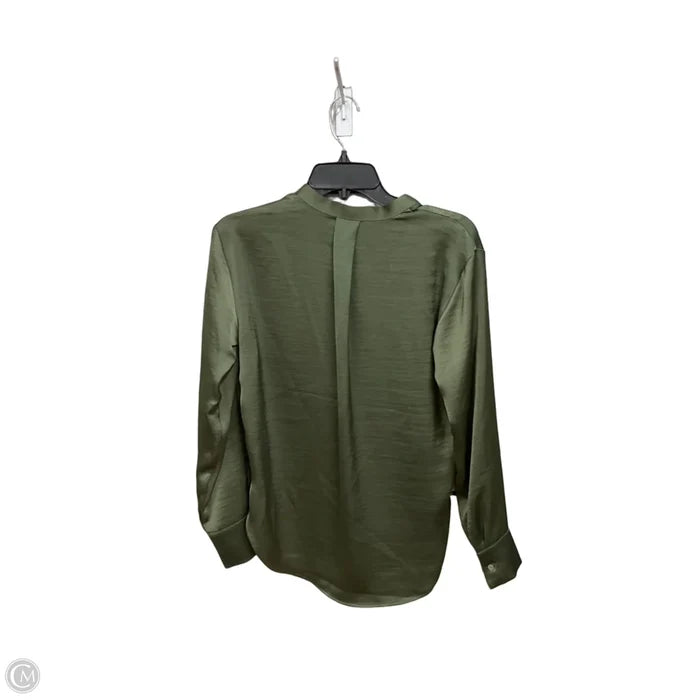 Blouse Long Sleeve By Banana Republic In Green, Size: Xs