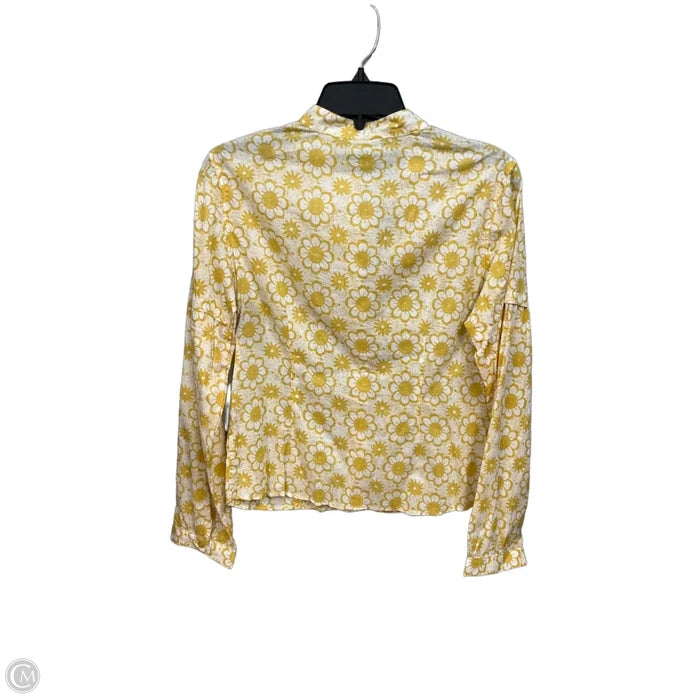 Blouse Long Sleeve By Clothes Mentor In Floral Print, Size: M