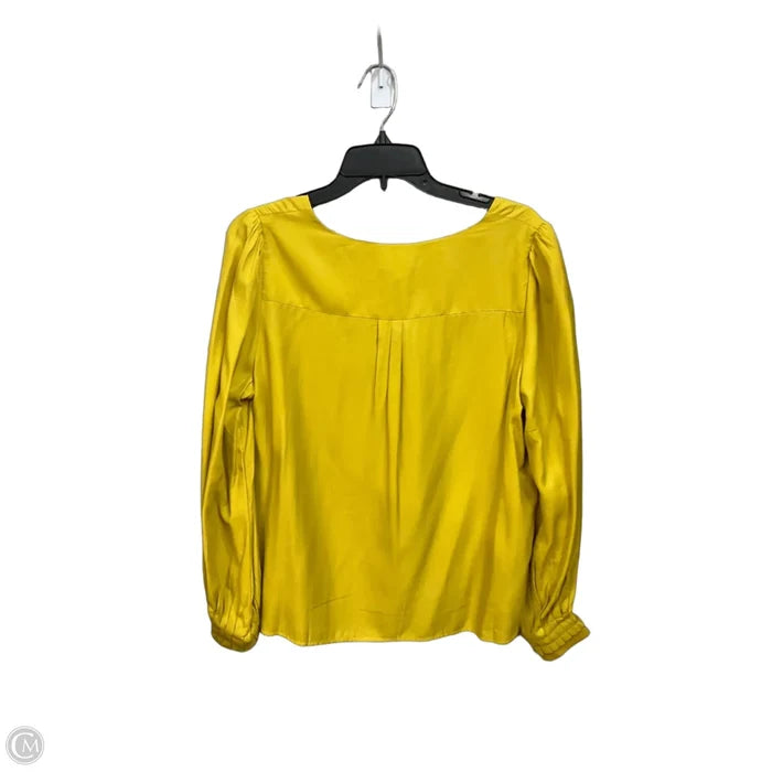 Blouse Long Sleeve By Frnch In Yellow, Size: L