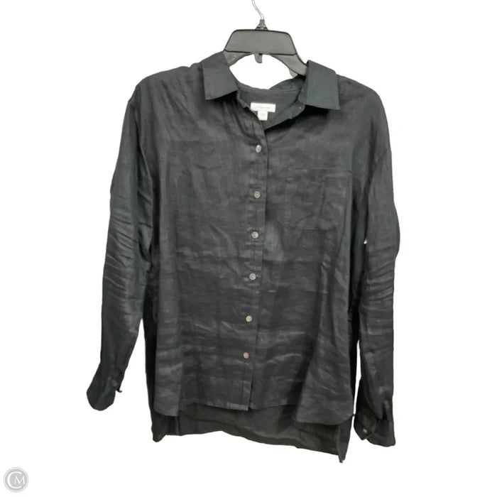 Blouse Long Sleeve By J. Jill In Black, Size: S