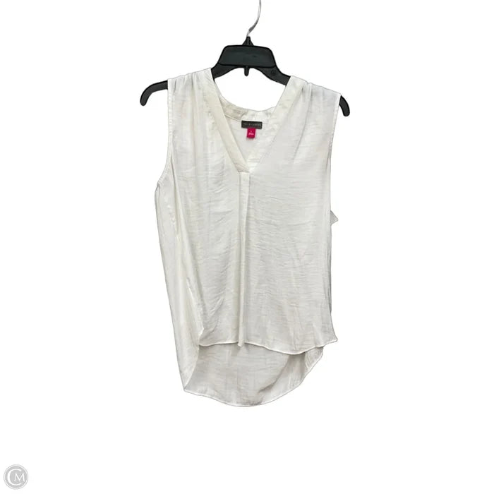Blouse Sleeveless By Vince Camuto In White, Size: L