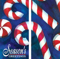 Blue Candy Cane Double Vinyl Banner Set Dekra-Lite