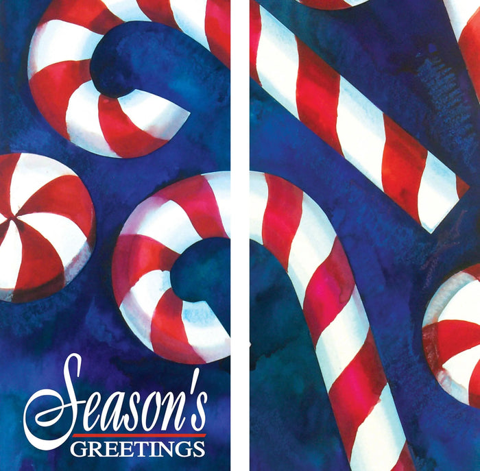 Blue Candy Cane Double Vinyl Banner Set Dekra-Lite