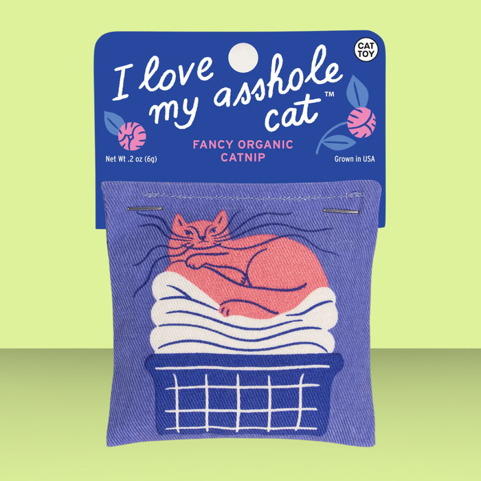 Blue Q Catnip Pillow I Love My Asshole Cat