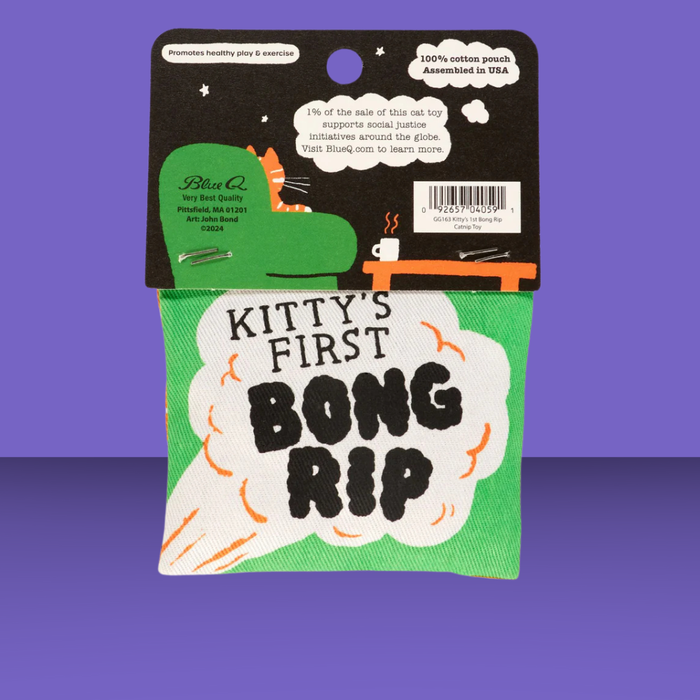 Blue Q Catnip Pillow Kitty's First Bong Rip